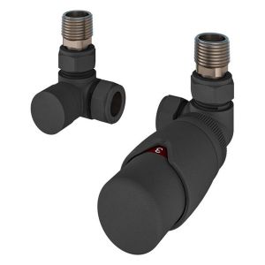 Eastbrook Darlington Matt Anthracite Corner TRV Radiator Valves