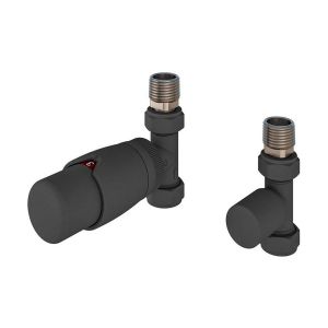 Eastbrook Darlington Matt Anthracite Straight TRV Radiator Valves