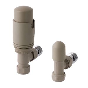 Eastbrook Matt Cappuccino Angled TRV Radiator Valves