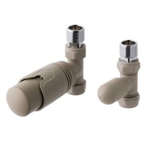 Eastbrook Matt Cappuccino Straight TRV Radiator Valves