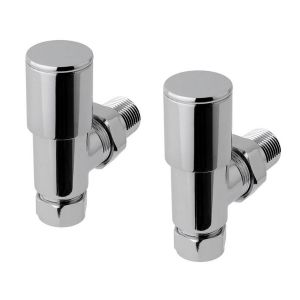 Eastbrook Round Chrome Angled Manual Radiator Valves