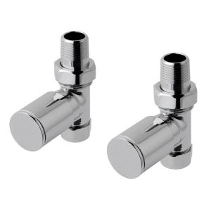 Eastbrook Round Chrome Straight Manual Radiator Valves