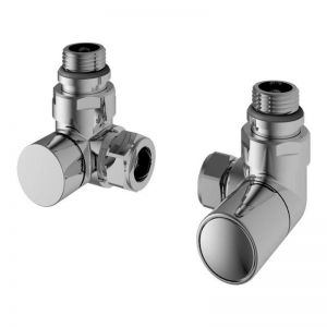 Eastbrook Rounded Chrome Corner Manual Radiator Valves