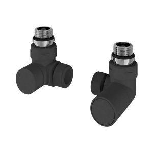 Eastbrook Rounded Matt Anthracite Corner Manual Radiator Valves