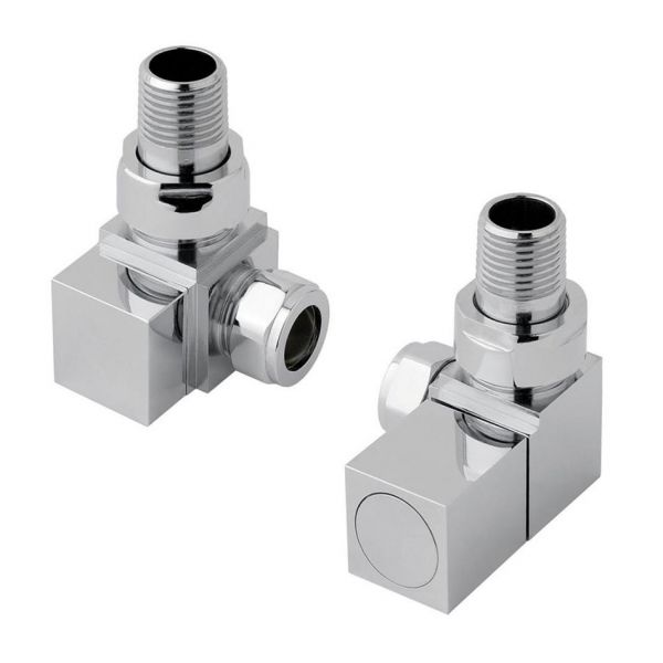 Eastbrook Square Chrome Corner Manual Radiator Valves