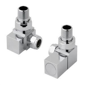 Eastbrook Square Chrome Corner Manual Radiator Valves