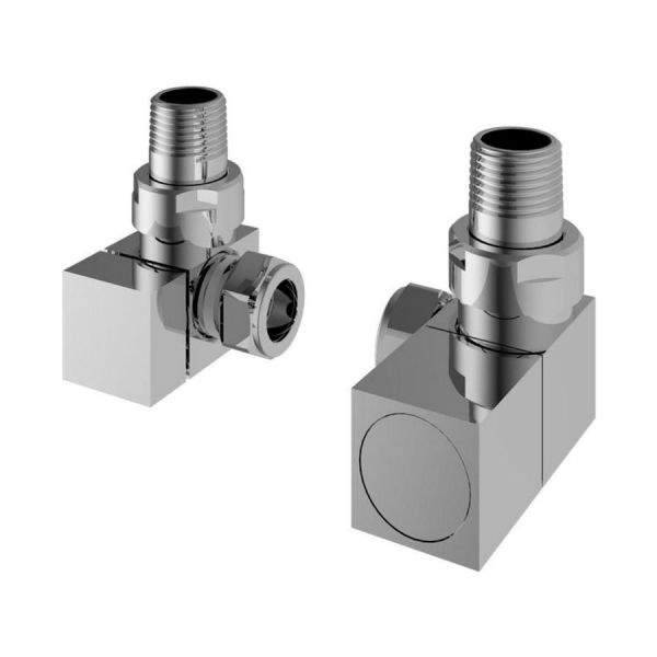 Eastbrook Squared Chrome Corner Manual Radiator Valves