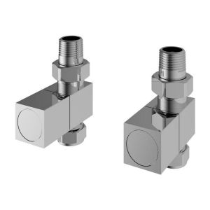 Eastbrook Squared Chrome Straight Manual Radiator Valves