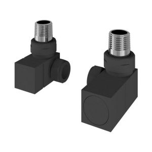 Eastbrook Squared Matt Anthracite Corner Manual Radiator Valves