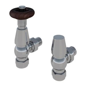 Eastbrook Traditional Chrome Angled TRV Radiator Valves