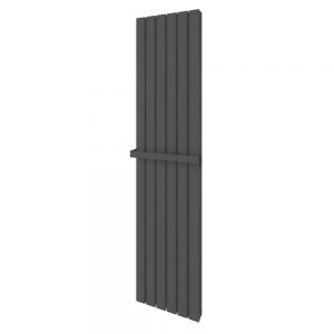 Eastbrook Hadleigh 1800 x 415 Vertical Matt Anthracite Designer Aluminium Radiator