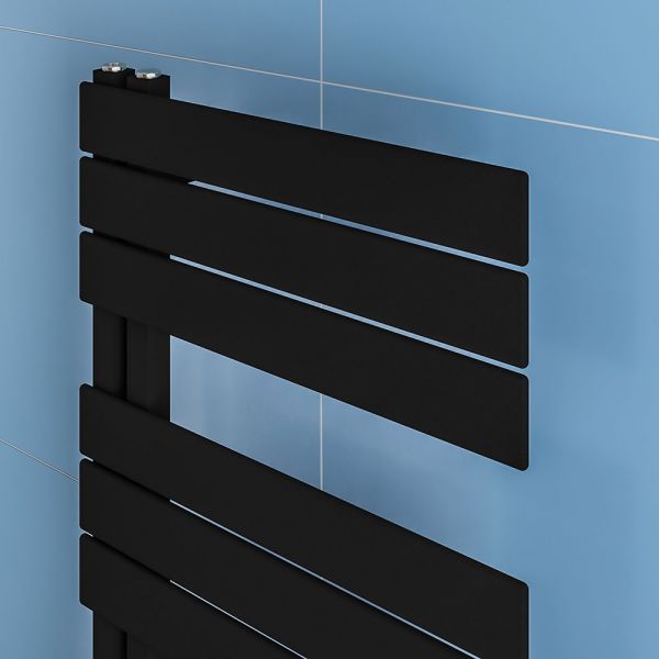 black designer towel rail
