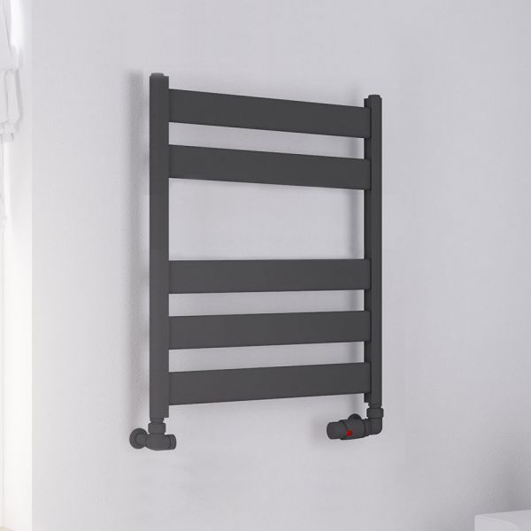 Eastbrook Pelago 600 x 500 Matt Anthracite Aluminium Towel Rail