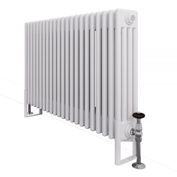 Eastbrook Rivassa 600 x 425 Gloss White 4 Column Horizontal Radiator