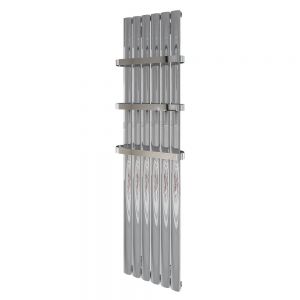 Eastbrook Sandhurst 1800 x 415 Vertical Polished Aluminium Designer Radiator