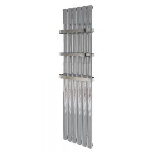 Eastbrook Sandhurst 1800 x 485 Vertical Polished Aluminium Designer Radiator