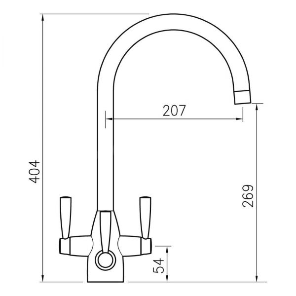 Clearwater Eclipse Triple Lever Brushed Brass Filtered Water Kitchen Sink Mixer Tap #3