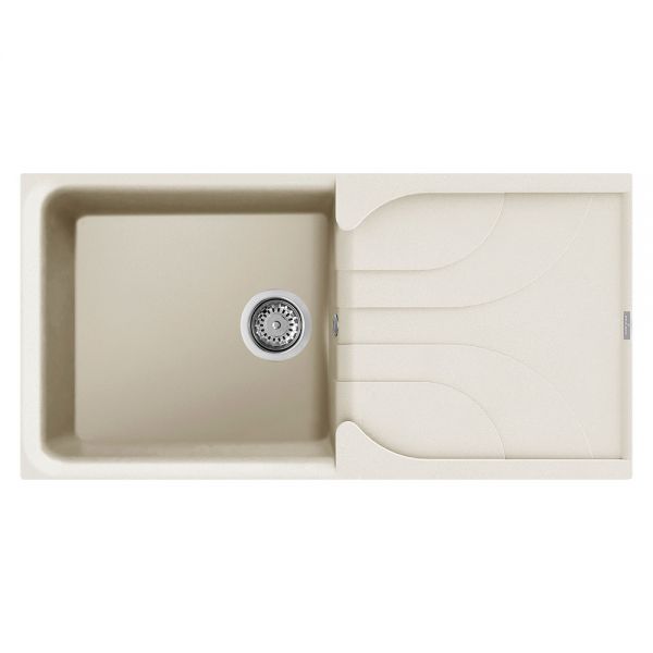Reginox Ego Cream 1 Bowl Granite Kitchen Sink 1000 x 500mm