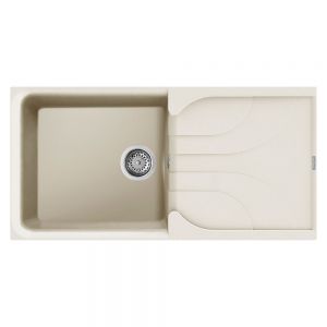 Reginox Ego Cream 1 Bowl Granite Kitchen Sink 1000 x 500mm