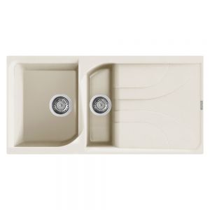 Reginox Ego Cream 1.5 Bowl Granite Kitchen Sink 1000 x 500mm