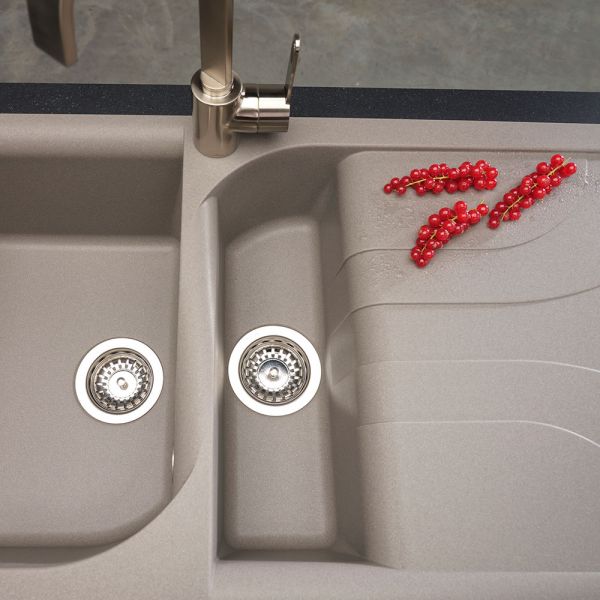 Reginox Ego Titanium 1.5 Bowl Granite Kitchen Sink 1000 x 500mm #5