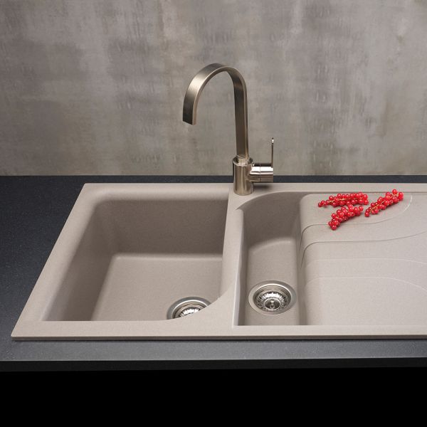 Reginox Ego Titanium 1.5 Bowl Granite Kitchen Sink 1000 x 500mm #2