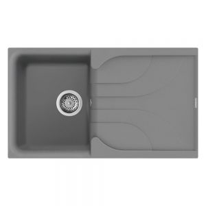 Reginox Ego Titanium 1 Bowl Granite Kitchen Sink 860 x 500mm