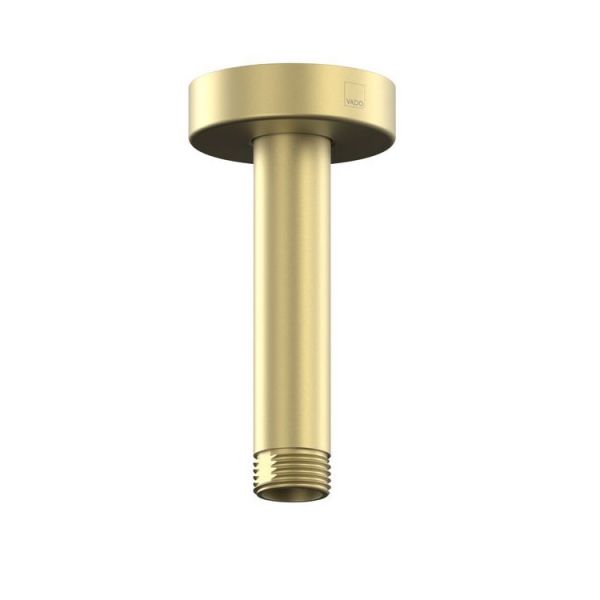 Vado Elements Satin Brass Fixed Head Ceiling Mounting Arm 100mm (4'')
