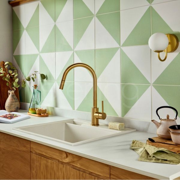 Clearwater Ember Single Lever Brushed Brass Monobloc Kitchen Sink Mixer Tap #2