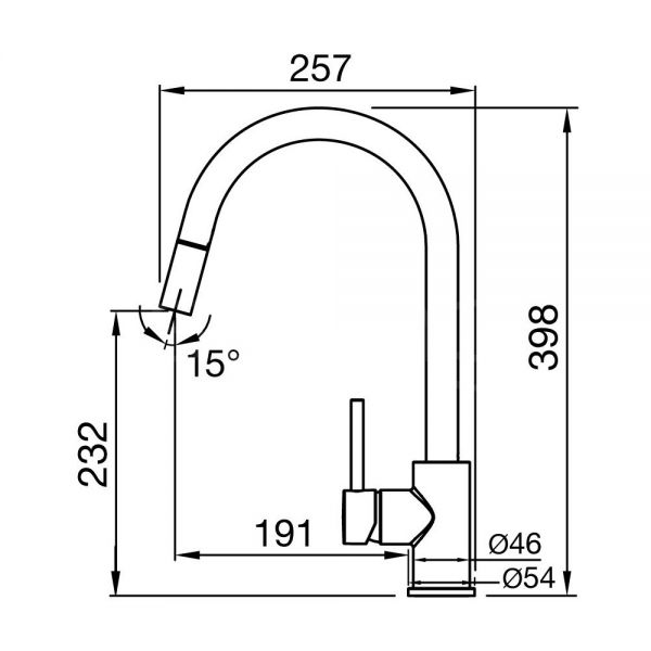 Clearwater Ember Single Lever Brushed Brass Monobloc Kitchen Sink Mixer Tap #3