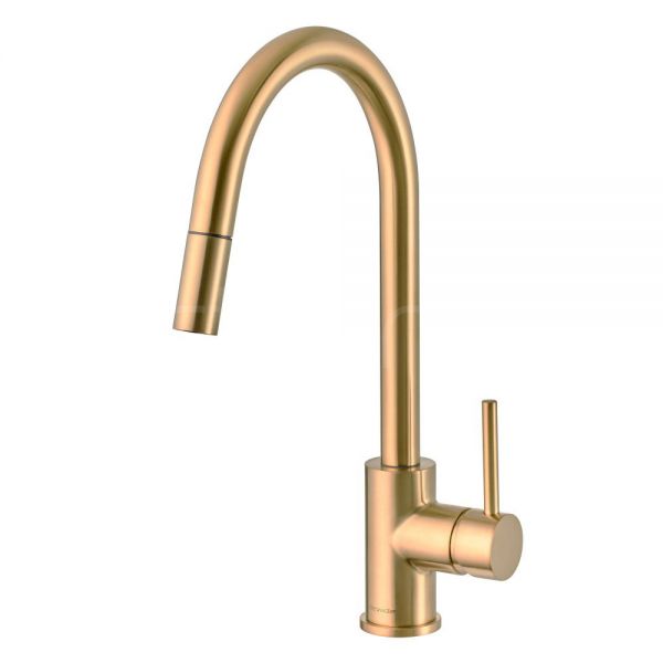 Clearwater Ember Single Lever Brushed Brass Monobloc Kitchen Sink Mixer Tap