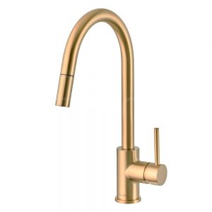 Clearwater Ember Single Lever Brushed Brass Monobloc Kitchen Sink Mixer Tap