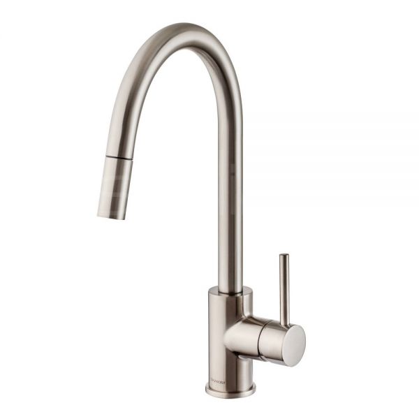 Clearwater Ember Single Lever Brushed Nickel Monobloc Kitchen Sink Mixer Tap