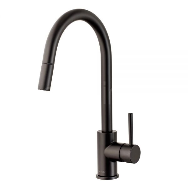 Clearwater Ember Single Lever Matt Black Monobloc Kitchen Sink Mixer Tap