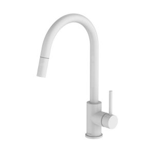 Clearwater Ember Single Lever Matt White Monobloc Kitchen Sink Mixer Tap