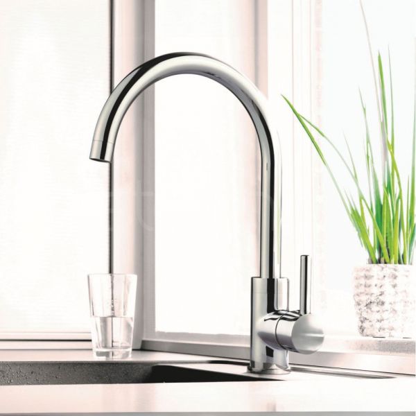 Clearwater Ember Single Side Lever Chrome Monobloc Kitchen Sink Mixer Tap #2