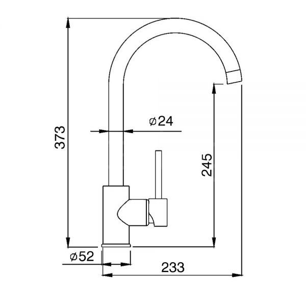 Clearwater Ember Single Side Lever Chrome Monobloc Kitchen Sink Mixer Tap #3