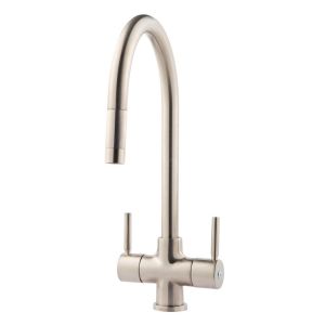 Clearwater Emporia Single Lever Brushed Nickel Monobloc Kitchen Sink Mixer Tap