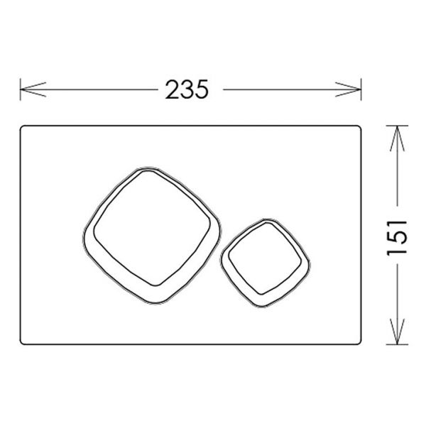 Abacus Mode Satin Chrome Dual Flush Plate #2