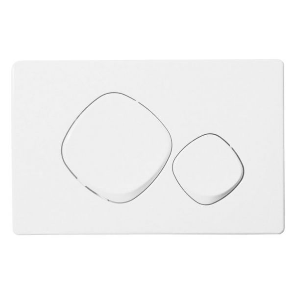 Abacus Mode White Dual Flush Plate