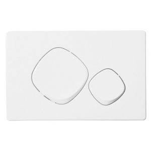 Abacus Mode White Dual Flush Plate