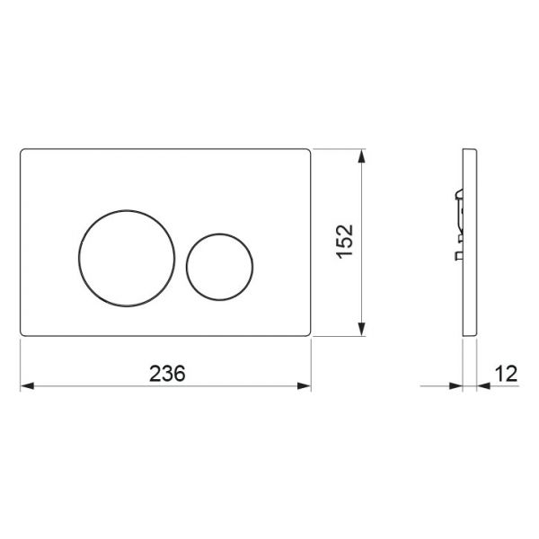 Abacus Iso2 Black Dual Flush Plate #2