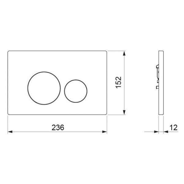 Abacus Iso2 Chrome Dual Flush Plate #2