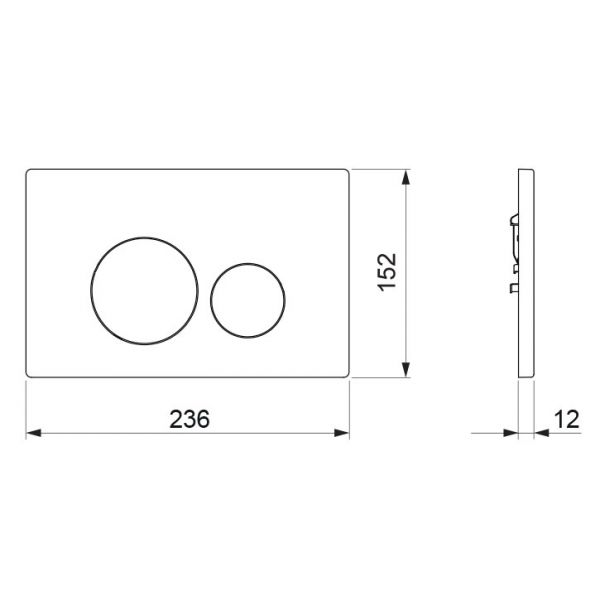 Abacus Iso2 Satin Dual Flush Plate #2
