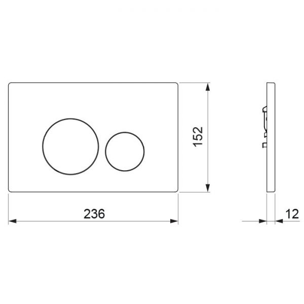Abacus Iso2 White Dual Flush Plate #2
