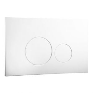 Abacus Iso2 White Dual Flush Plate