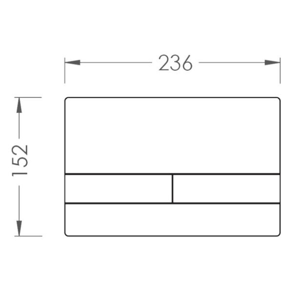 Abacus Edge Matt Anthracite Dual Flush Plate #2