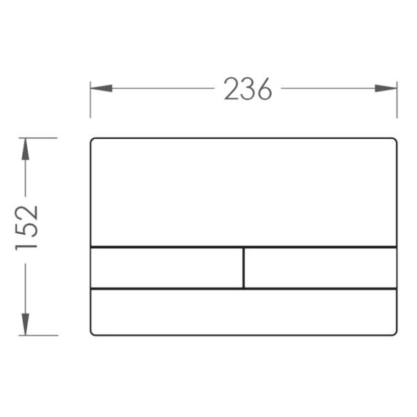 Abacus Edge White Dual Flush Plate #2