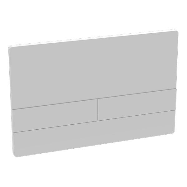 Abacus Edge White Dual Flush Plate