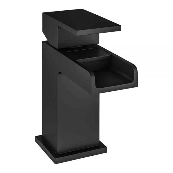 Eastbrook Abberton Black Mini Basin Mixer Tap with Waste
